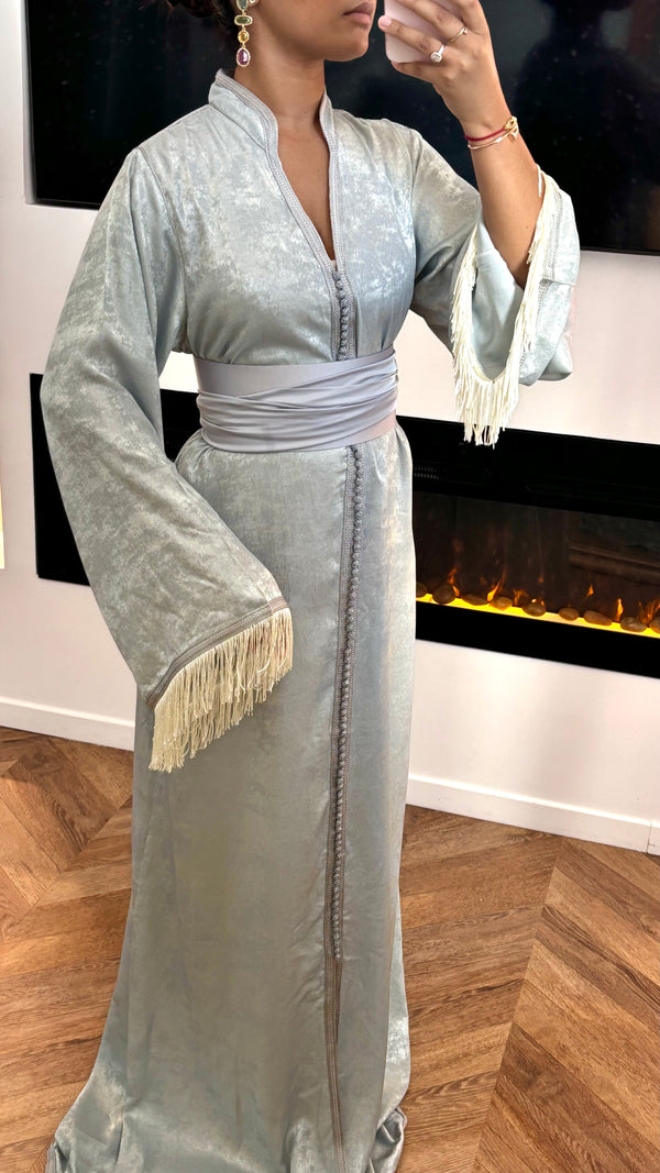 Caftan Gris Franges