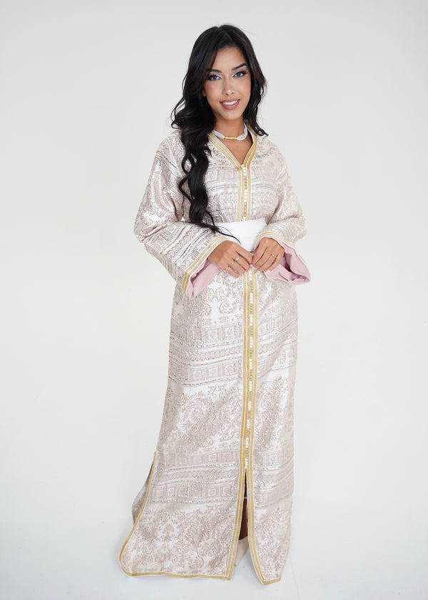 Caftan Brocard Blanc